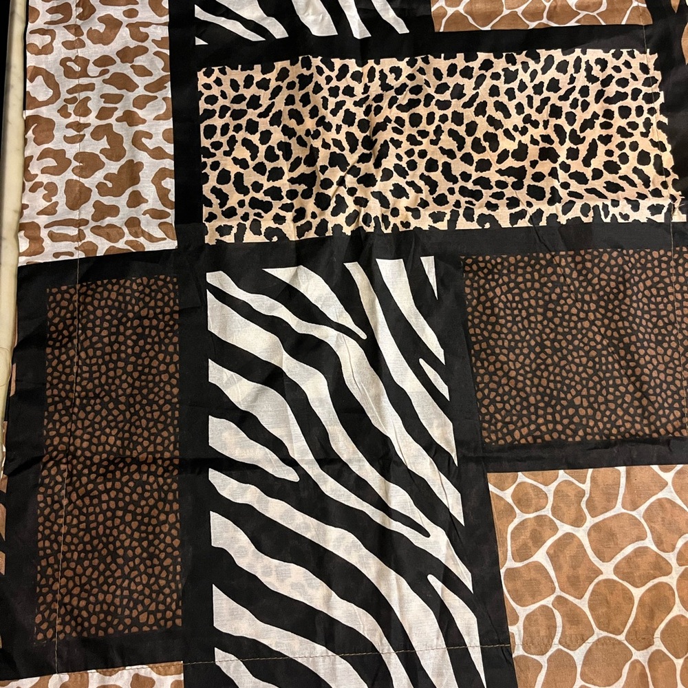 Animal Print Patchwork pillow Sham only, NWOT